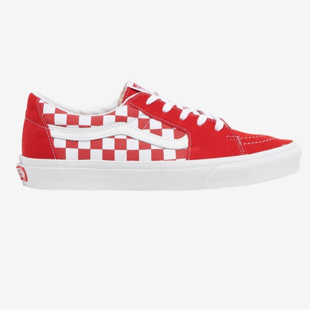 Vans Red and White Checkered Sneakers